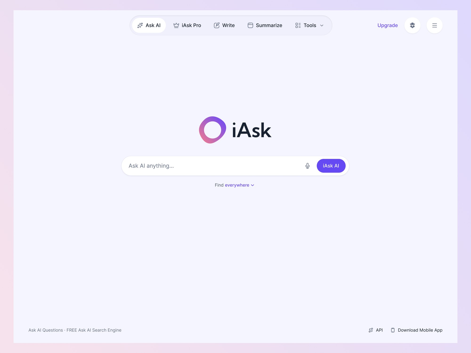 Search entry before redesign — plain input with an unremarkable filter dropdown