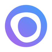 Product logo: a violet to blue circle with a white ring
